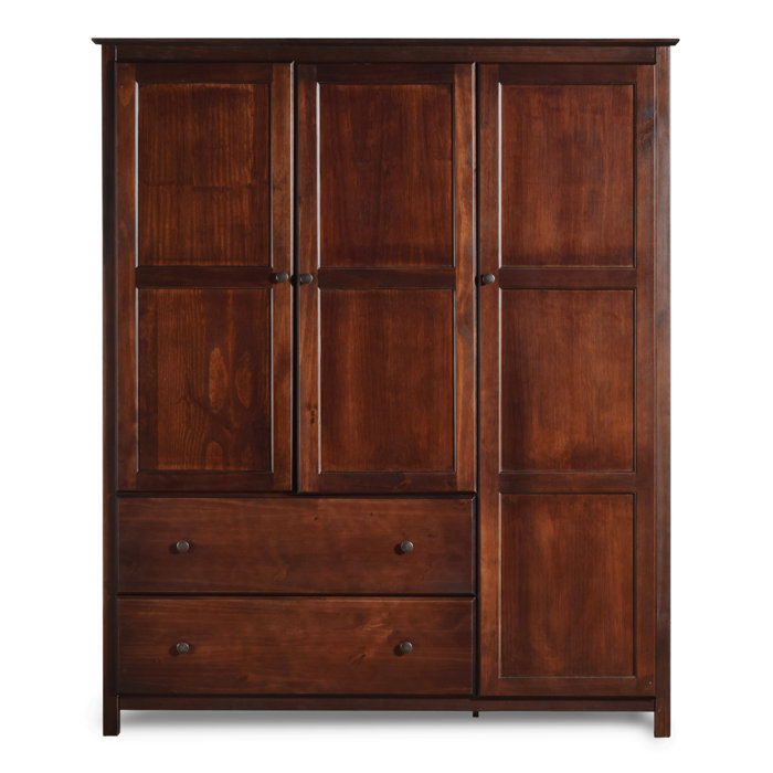 Grain Wood Furniture Shaker Solid Wood Armoire & Reviews Wayfair